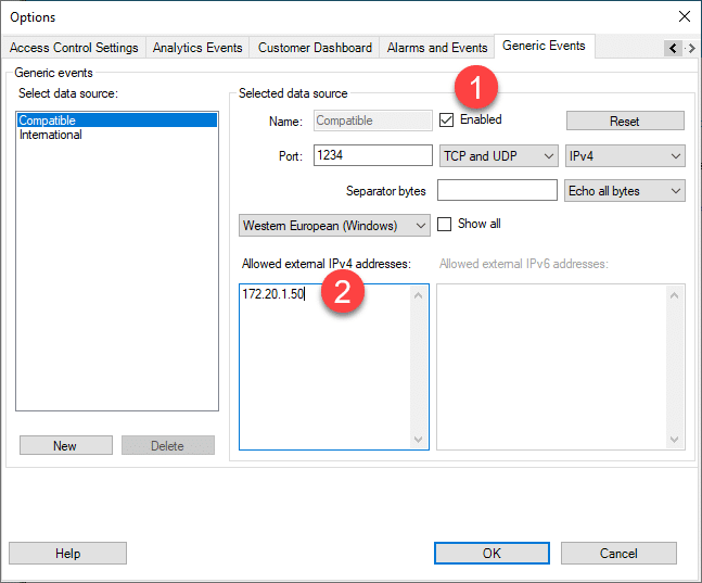 Enable Generic Events in Milestone Xprotect