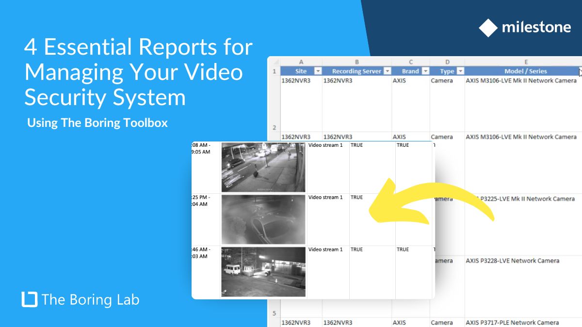 4 Essential Reports for Managing a Video Security System